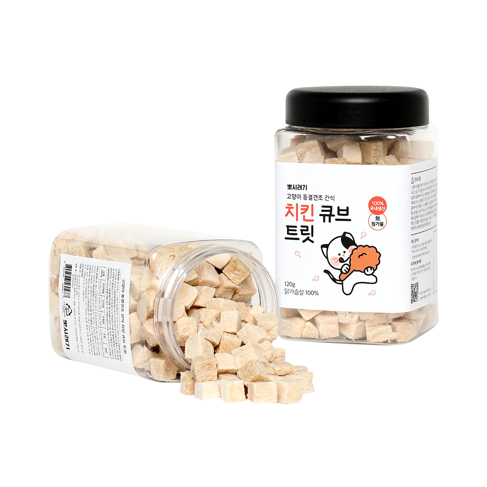 뽀시래기 고양이 동결건조 치킨 트릿 120g