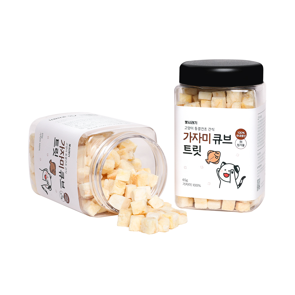 뽀시래기 고양이 동결건조 가자미 트릿 65g