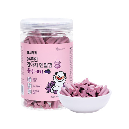 뽀시래기 든든한 강아지 덴탈껌 블루베리 300g