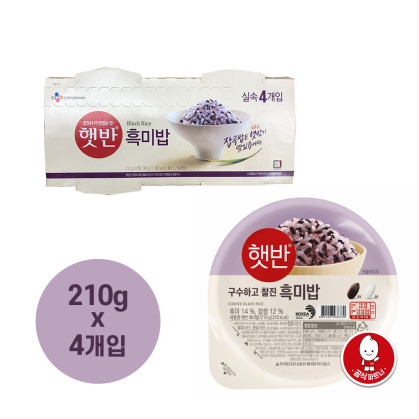 [백설] 햇반 흑미밥묶음 210g*4입