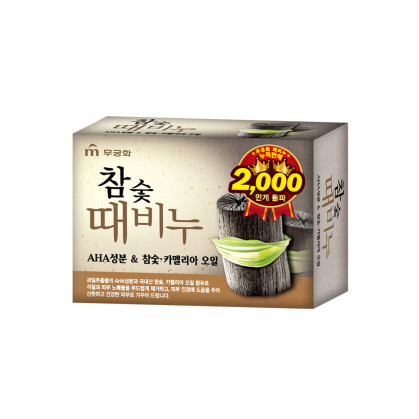 [무궁화] 참숯때비누 100g